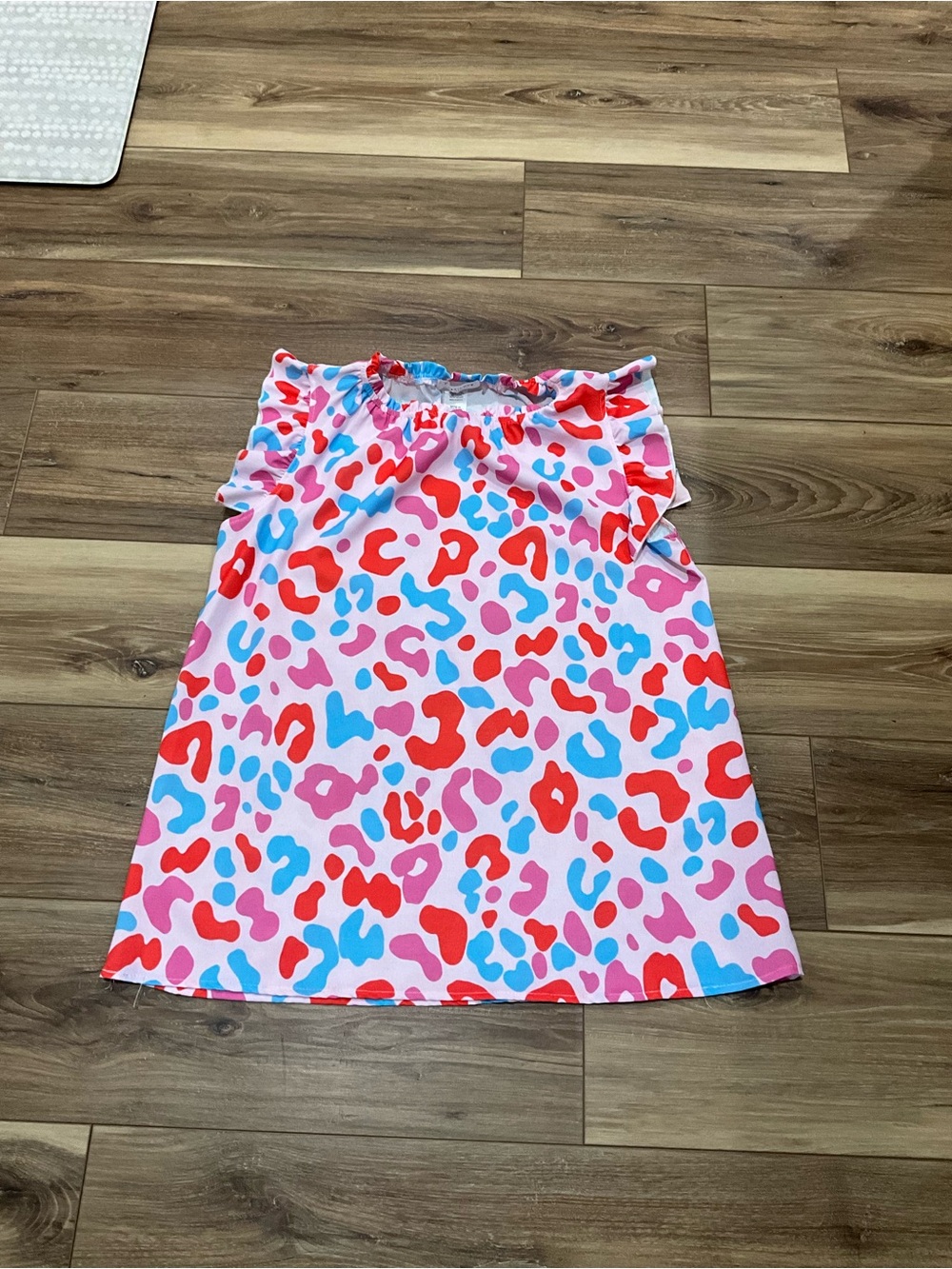 First Love Pink Multicolor Leopard Print Top
